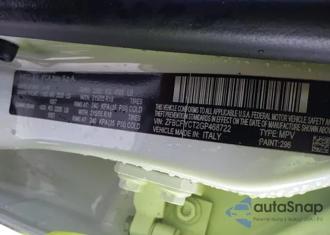 2016 Fiat 500X Trekking из США, поврежденный, VIN ZFBCFYCT2GP468722